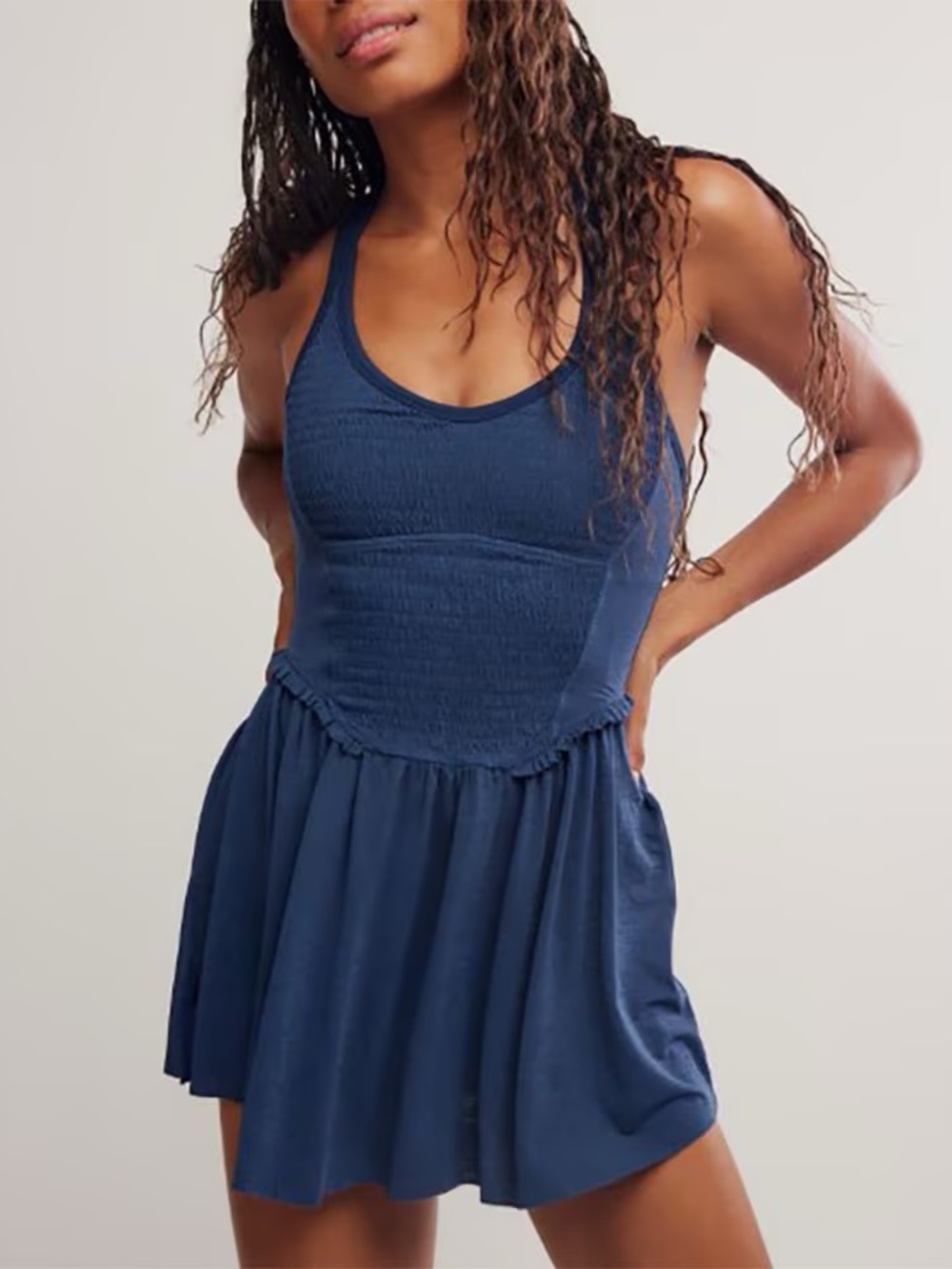 FP Movement by Free People Navy Blue Crossback Skater Dress - Picture 5 of 6